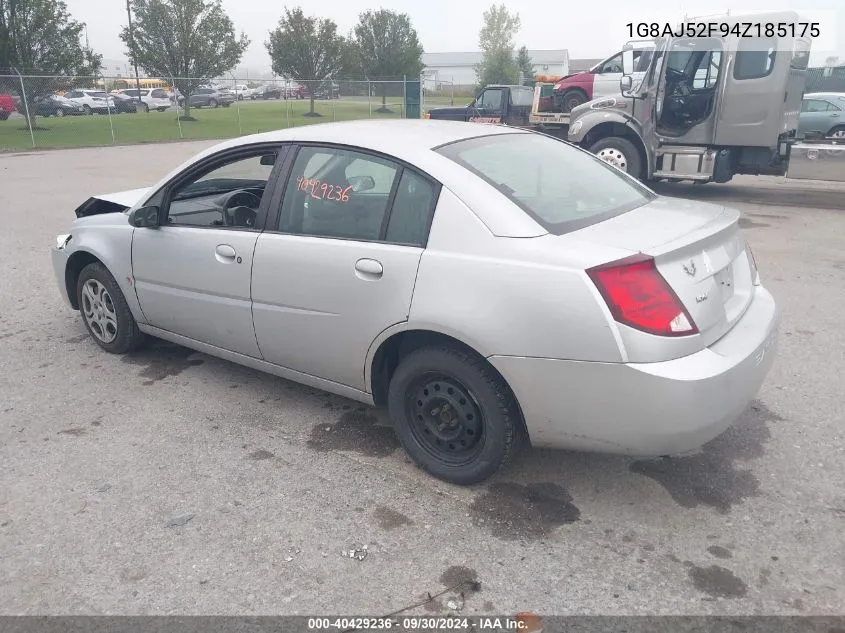 2004 Saturn Ion Level 2 VIN: 1G8AJ52F94Z185175 Lot: 40429236