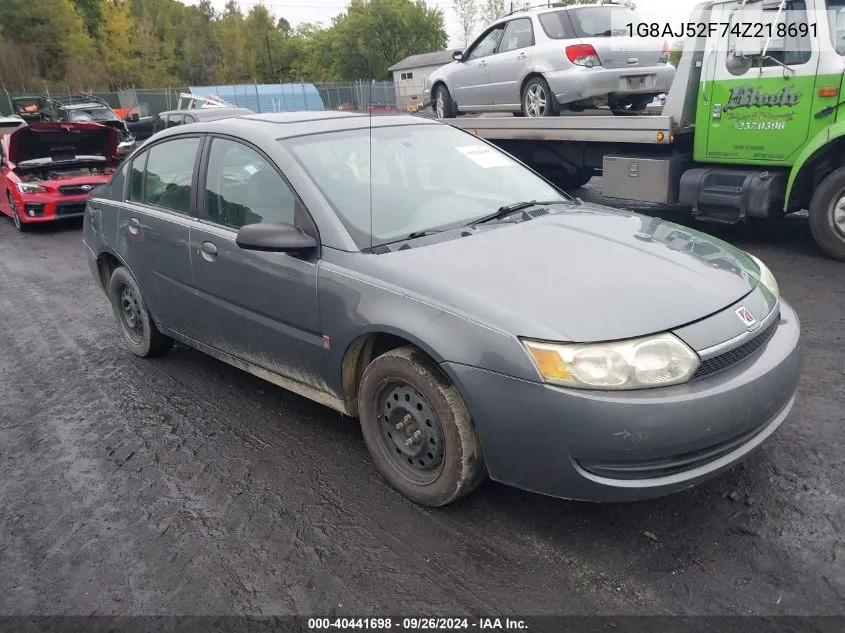 2004 Saturn Ion 2 VIN: 1G8AJ52F74Z218691 Lot: 40441698