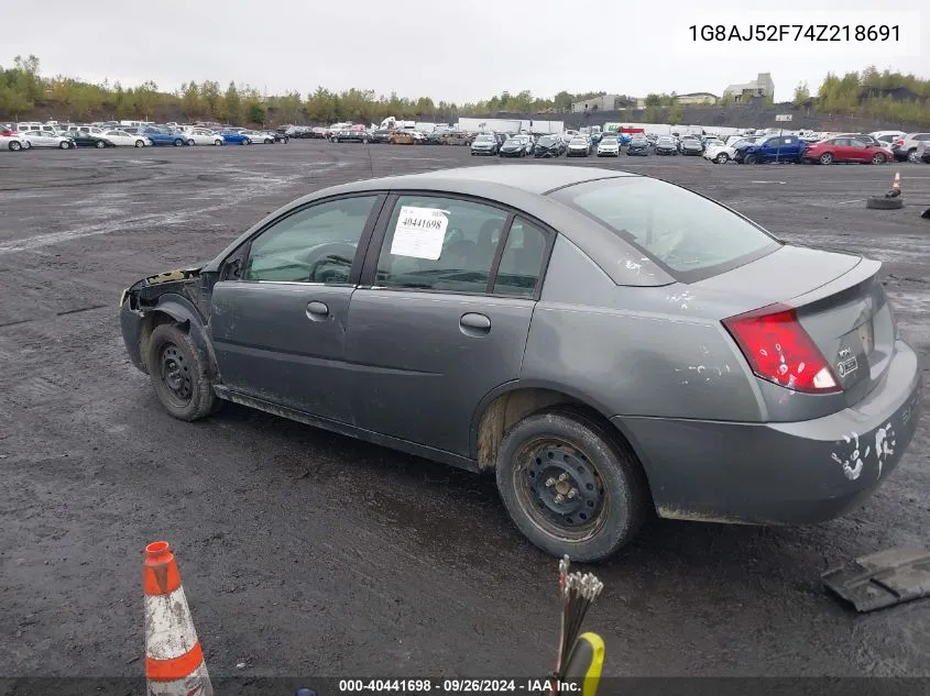 2004 Saturn Ion 2 VIN: 1G8AJ52F74Z218691 Lot: 40441698