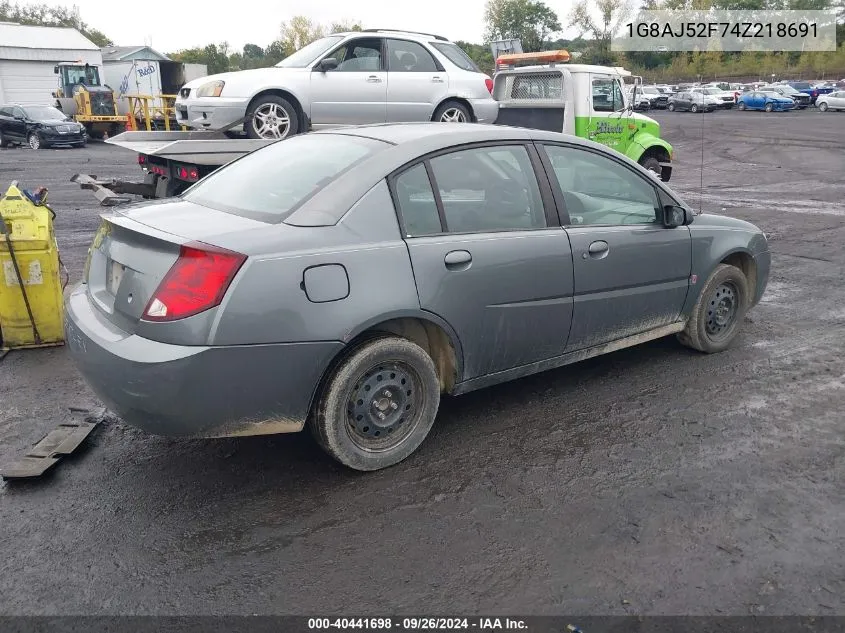 2004 Saturn Ion 2 VIN: 1G8AJ52F74Z218691 Lot: 40441698