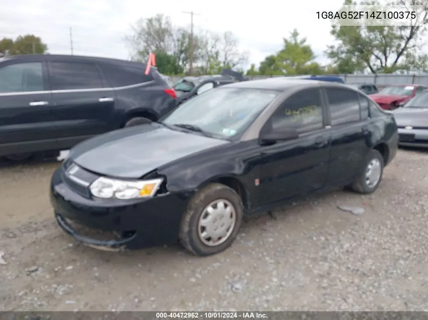 2004 Saturn Ion Level 1 VIN: 1G8AG52F14Z100375 Lot: 40472962