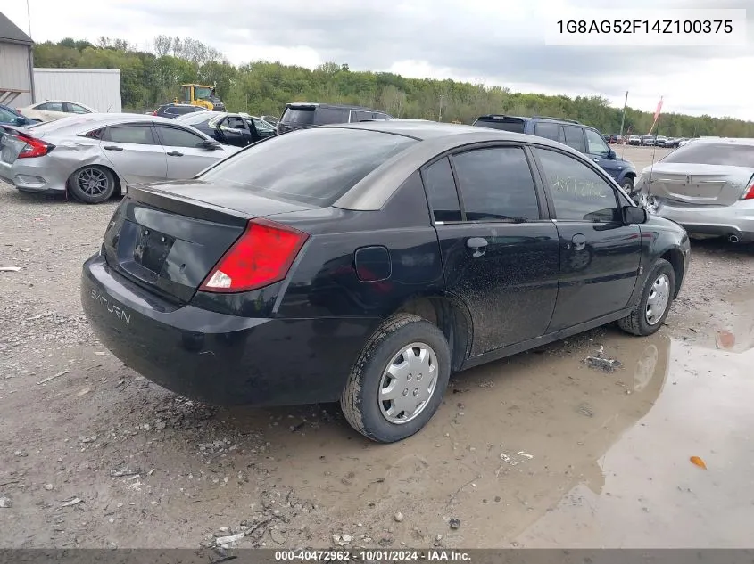 2004 Saturn Ion Level 1 VIN: 1G8AG52F14Z100375 Lot: 40472962