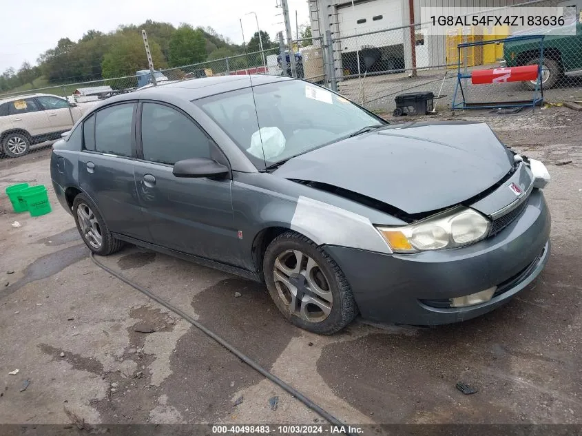 2004 Saturn Ion 3 VIN: 1G8AL54FX4Z183636 Lot: 40498483