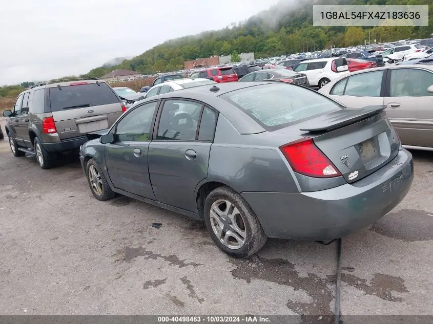 2004 Saturn Ion 3 VIN: 1G8AL54FX4Z183636 Lot: 40498483