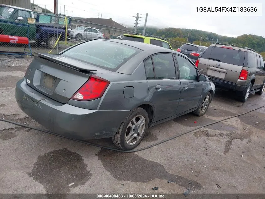 2004 Saturn Ion 3 VIN: 1G8AL54FX4Z183636 Lot: 40498483