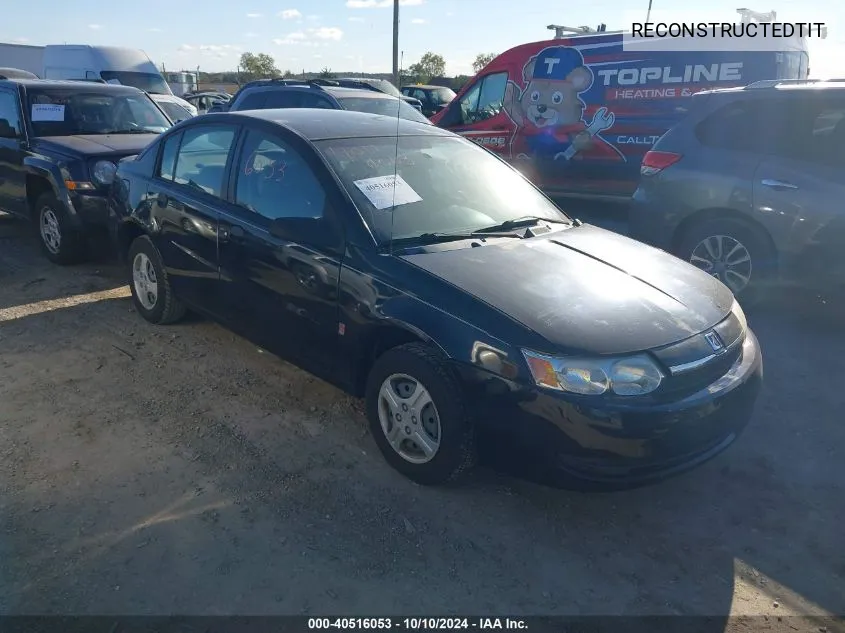 2004 Saturn Ion 1 VIN: RECONSTRUCTEDTIT Lot: 40516053