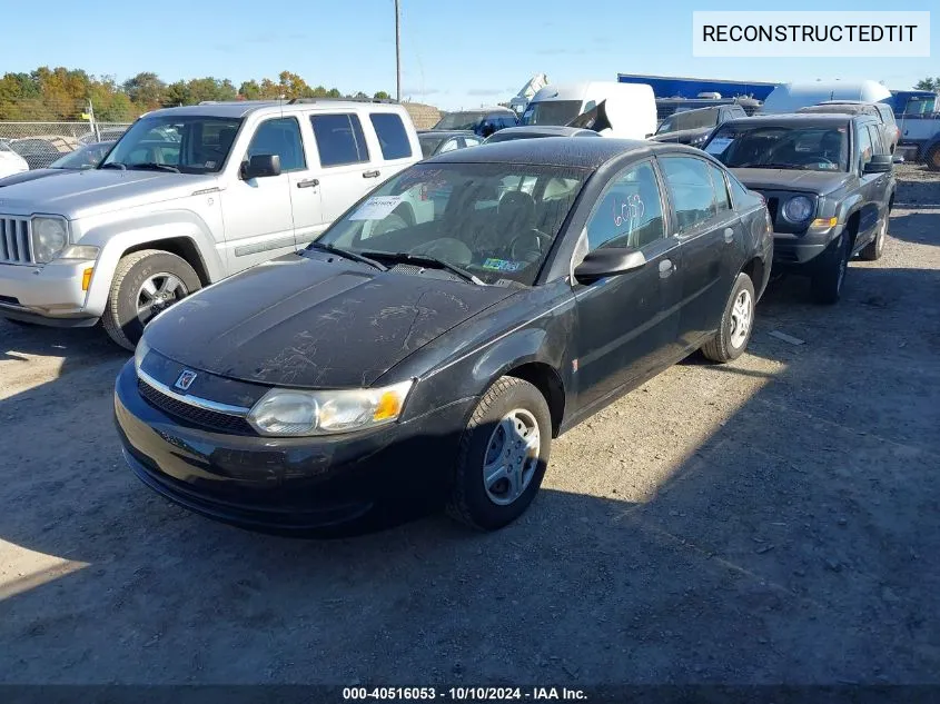 2004 Saturn Ion 1 VIN: RECONSTRUCTEDTIT Lot: 40516053