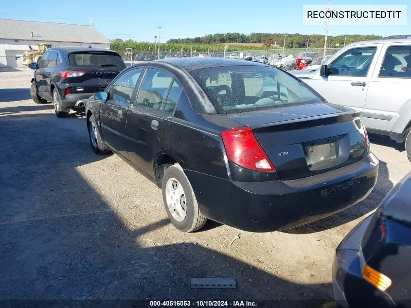 2004 Saturn Ion 1 VIN: RECONSTRUCTEDTIT Lot: 40516053