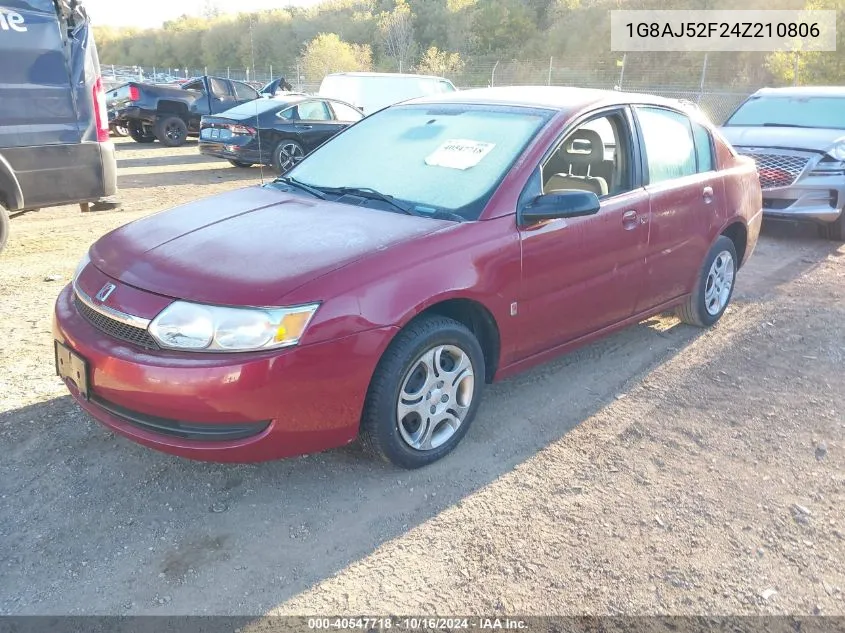 2004 Saturn Ion 2 VIN: 1G8AJ52F24Z210806 Lot: 40547718