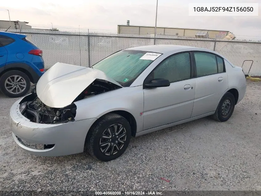 2004 Saturn Ion 2 VIN: 1G8AJ52F94Z156050 Lot: 40560008