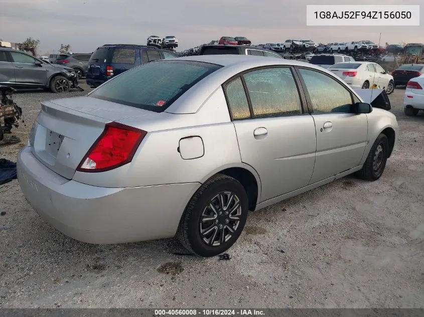 2004 Saturn Ion 2 VIN: 1G8AJ52F94Z156050 Lot: 40560008