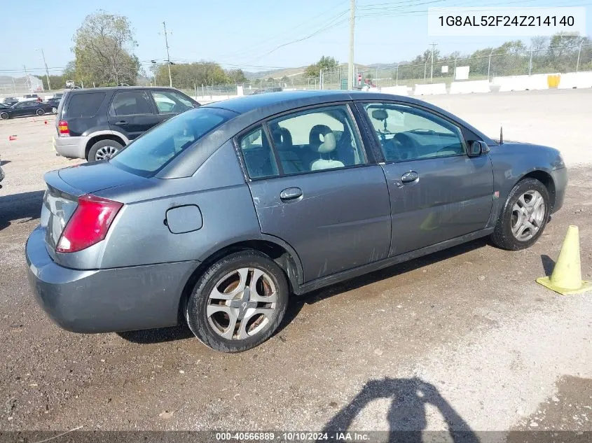 2004 Saturn Ion 3 VIN: 1G8AL52F24Z214140 Lot: 40566889