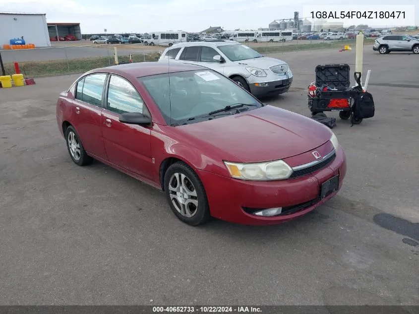 2004 Saturn Ion 3 VIN: 1G8AL54F04Z180471 Lot: 40652733