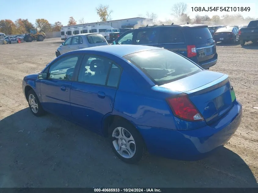 2004 Saturn Ion 2 VIN: 1G8AJ54F54Z101849 Lot: 40685933