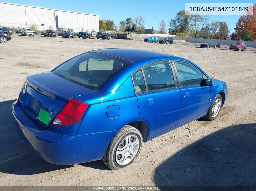 2004 Saturn Ion 2 VIN: 1G8AJ54F54Z101849 Lot: 40685933