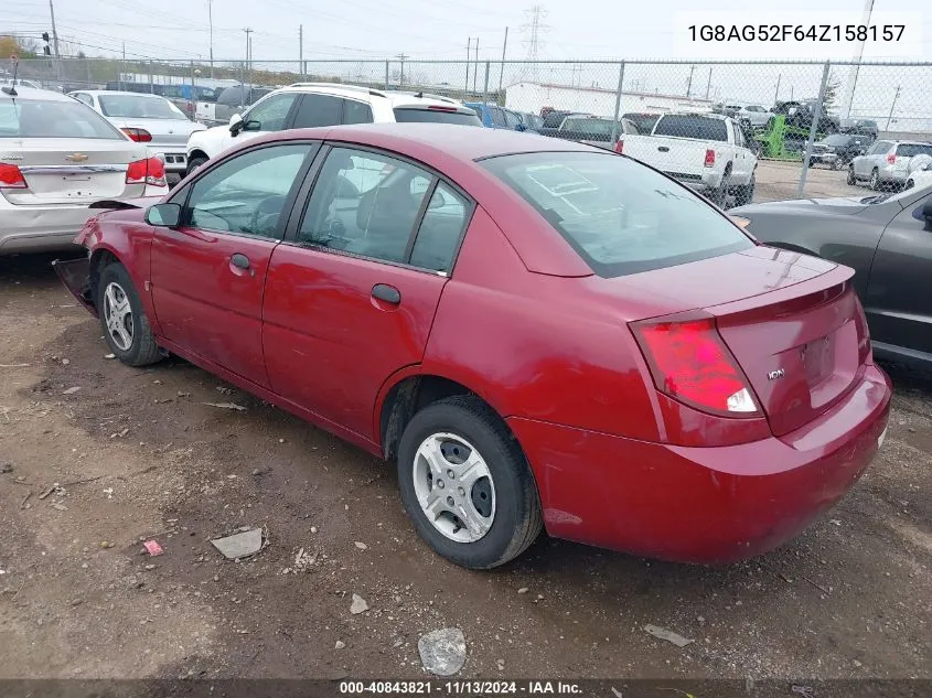 2004 Saturn Ion 1 VIN: 1G8AG52F64Z158157 Lot: 40843821