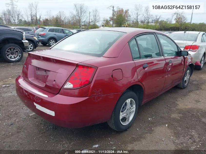 2004 Saturn Ion 1 VIN: 1G8AG52F64Z158157 Lot: 40843821