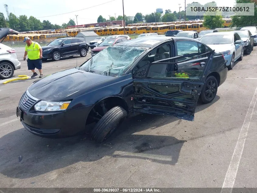 2005 Saturn Ion 2 VIN: 1G8AJ52F75Z100612 Lot: 39639037