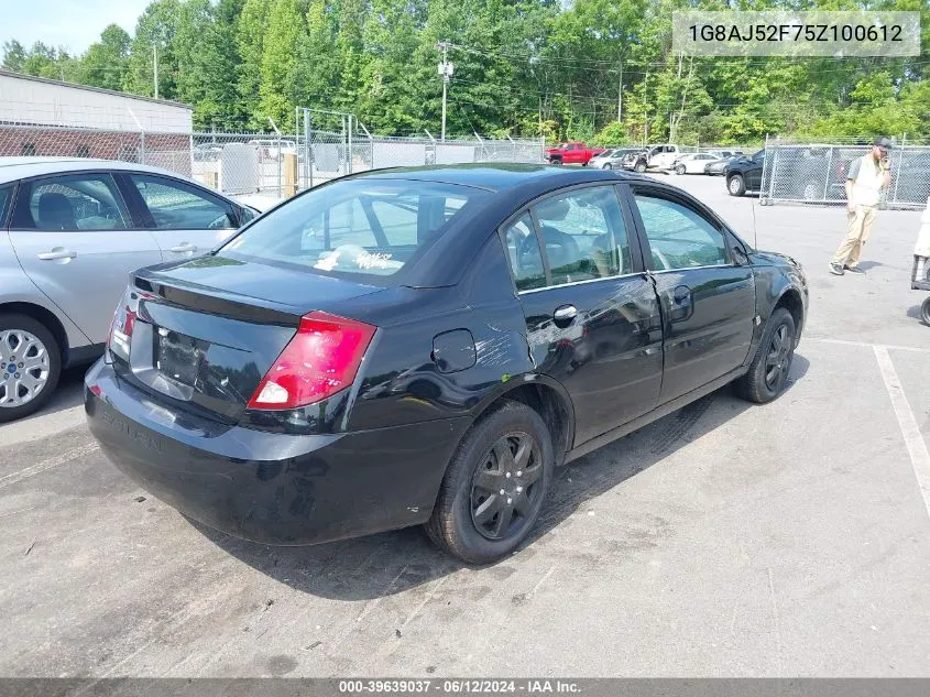 2005 Saturn Ion 2 VIN: 1G8AJ52F75Z100612 Lot: 39639037