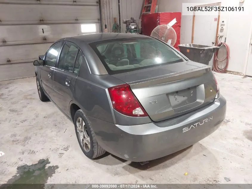 2005 Saturn Ion 3 VIN: 1G8AL52F35Z106191 Lot: 39892080