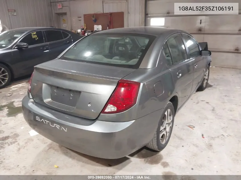 2005 Saturn Ion 3 VIN: 1G8AL52F35Z106191 Lot: 39892080