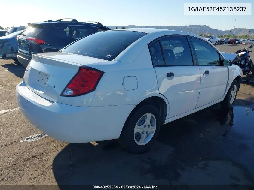 2005 Saturn Ion 1 VIN: 1G8AF52F45Z135237 Lot: 40252554