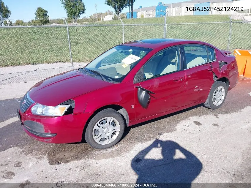 2005 Saturn Ion 2 VIN: 1G8AJ52F45Z124219 Lot: 40540468