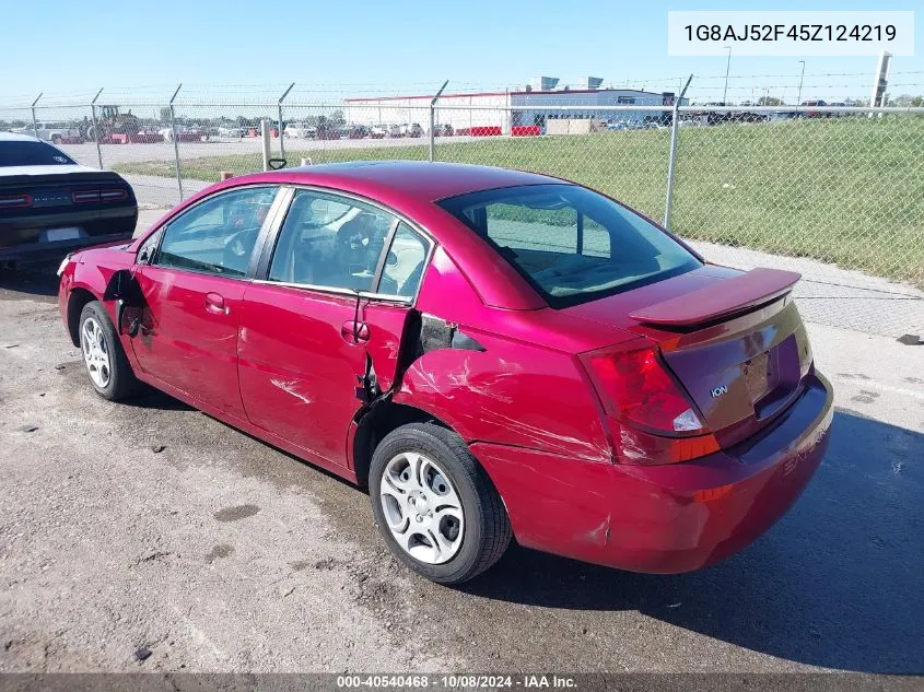 2005 Saturn Ion 2 VIN: 1G8AJ52F45Z124219 Lot: 40540468