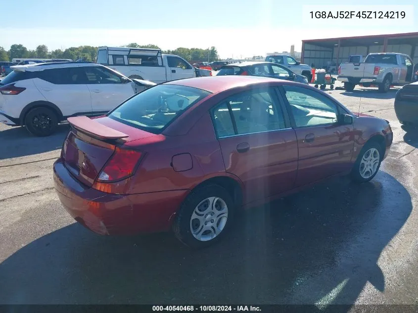 2005 Saturn Ion 2 VIN: 1G8AJ52F45Z124219 Lot: 40540468