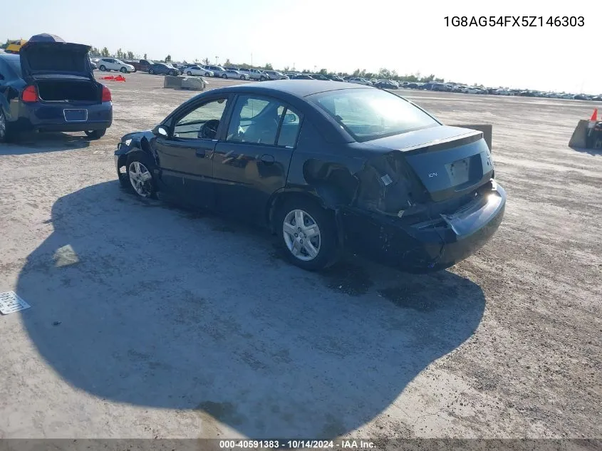 2005 Saturn Ion 1 VIN: 1G8AG54FX5Z146303 Lot: 40591383