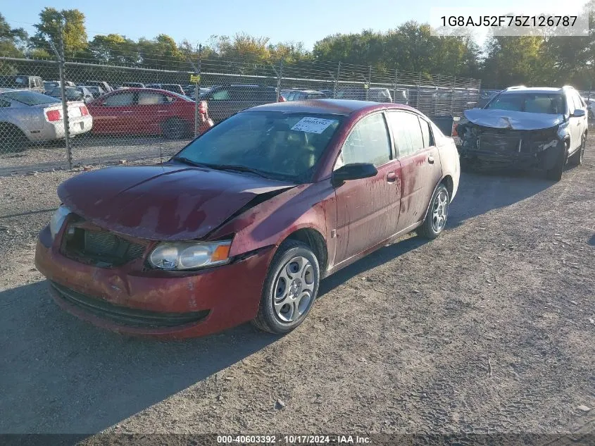 2005 Saturn Ion 2 VIN: 1G8AJ52F75Z126787 Lot: 40603392