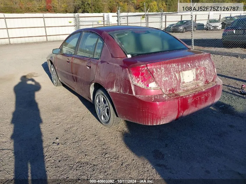 2005 Saturn Ion 2 VIN: 1G8AJ52F75Z126787 Lot: 40603392