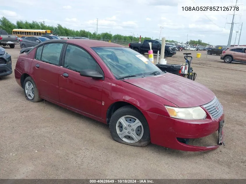 1G8AG52F85Z126778 2005 Saturn Ion 1