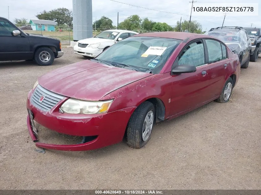 1G8AG52F85Z126778 2005 Saturn Ion 1