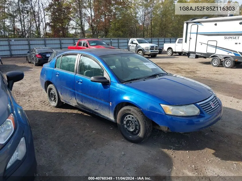 2005 Saturn Ion Level 2 VIN: 1G8AJ52F85Z116303 Lot: 40760349