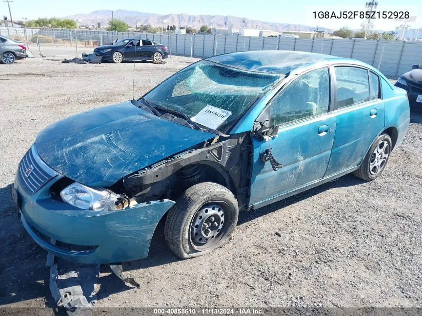 2005 Saturn Ion 2 VIN: 1G8AJ52F85Z152928 Lot: 40855610