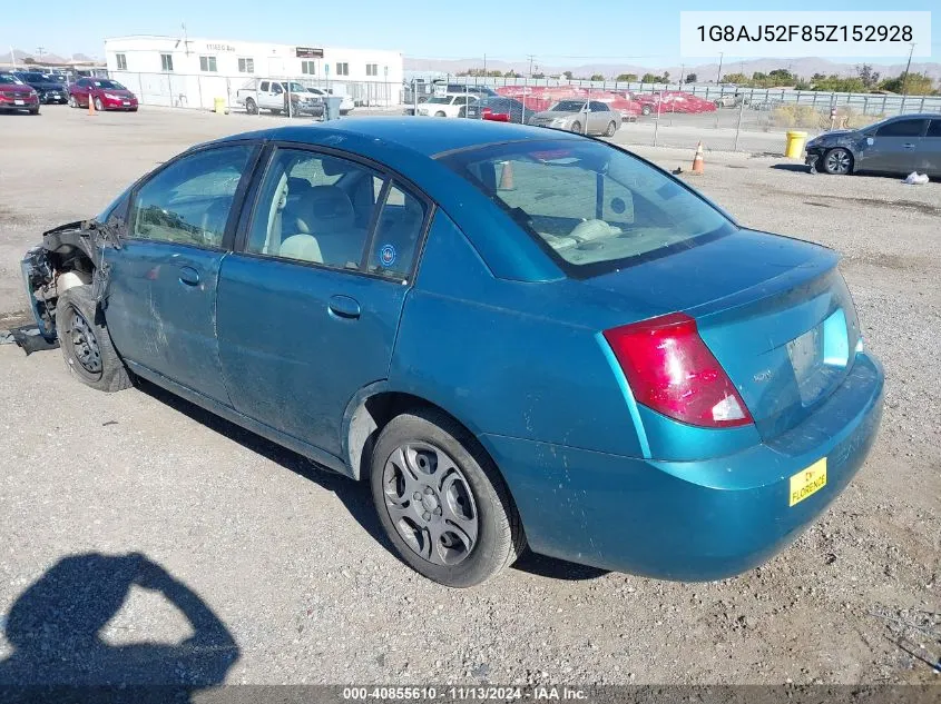 2005 Saturn Ion 2 VIN: 1G8AJ52F85Z152928 Lot: 40855610