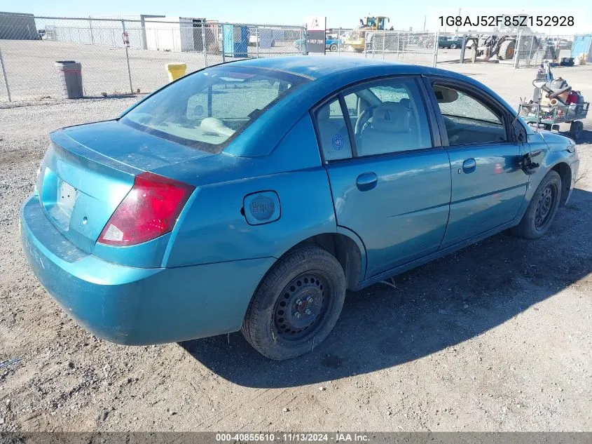 2005 Saturn Ion 2 VIN: 1G8AJ52F85Z152928 Lot: 40855610