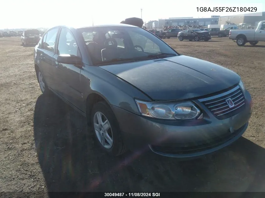 2006 Saturn Ion Level 2 VIN: 1G8AJ55F26Z180429 Lot: 30049487