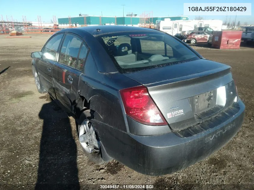 2006 Saturn Ion Level 2 VIN: 1G8AJ55F26Z180429 Lot: 30049487