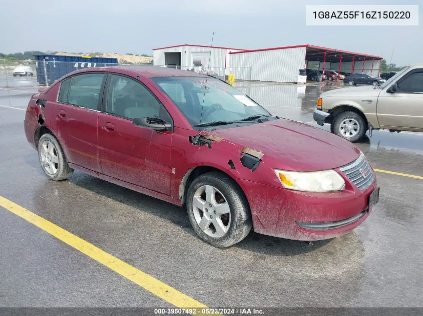 2006 Saturn Ion 2 VIN: 1G8AZ55F16Z150220 Lot: 39507492