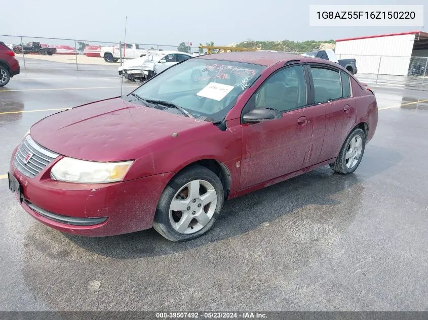 2006 Saturn Ion 2 VIN: 1G8AZ55F16Z150220 Lot: 39507492