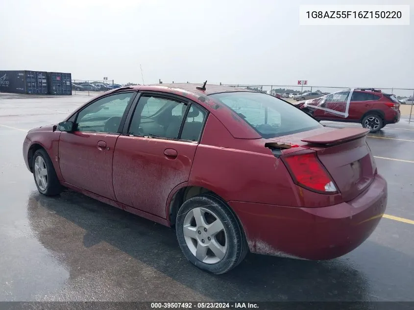 2006 Saturn Ion 2 VIN: 1G8AZ55F16Z150220 Lot: 39507492