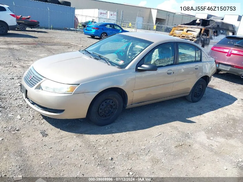 2006 Saturn Ion 2 VIN: 1G8AJ55F46Z150753 Lot: 39859996