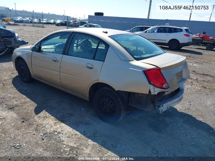 2006 Saturn Ion 2 VIN: 1G8AJ55F46Z150753 Lot: 39859996