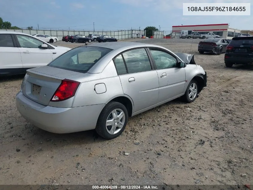 2006 Saturn Ion 2 VIN: 1G8AJ55F96Z184655 Lot: 40064209