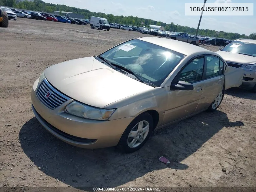 2006 Saturn Ion 2 VIN: 1G8AJ55F06Z172815 Lot: 40088466