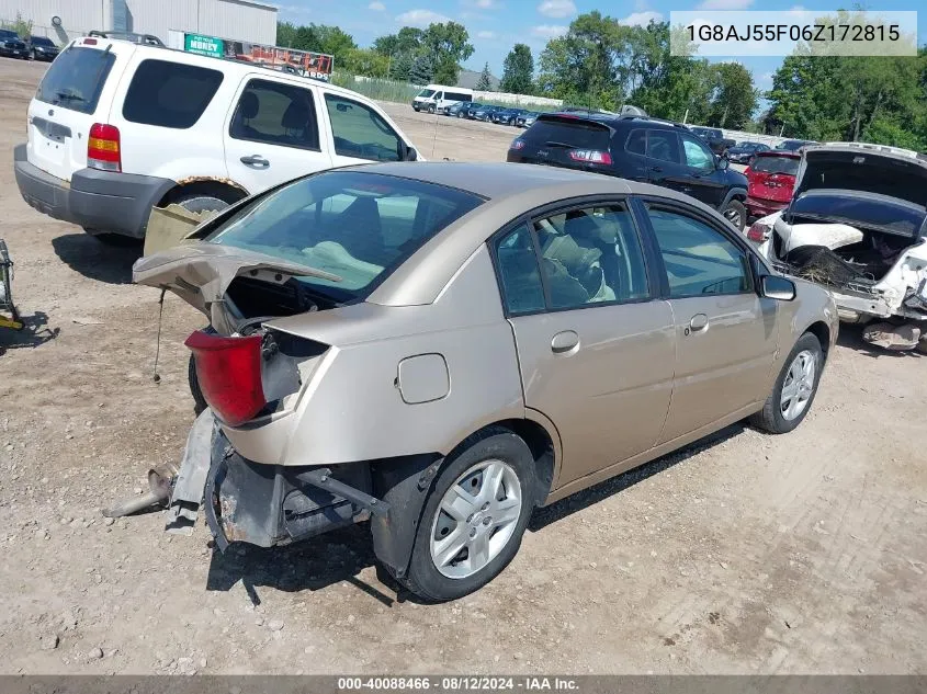 1G8AJ55F06Z172815 2006 Saturn Ion 2