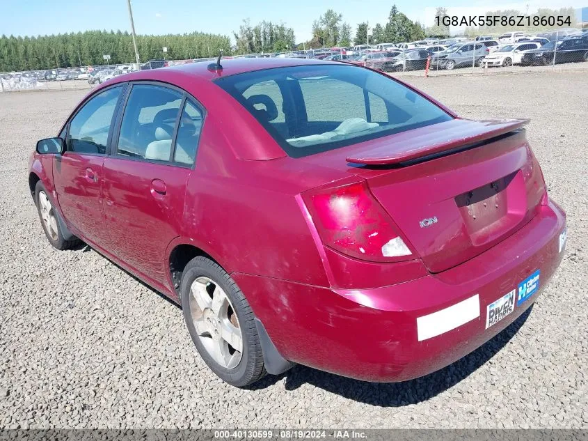 2006 Saturn Ion 3 VIN: 1G8AK55F86Z186054 Lot: 40130599