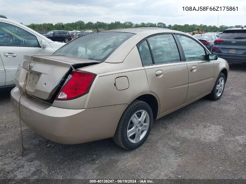 2006 Saturn Ion 2 VIN: 1G8AJ58F66Z175861 Lot: 40139247